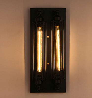 Industrial Style Wrought Iron Wall Lamp