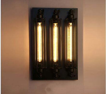 Industrial Style Wrought Iron Wall Lamp